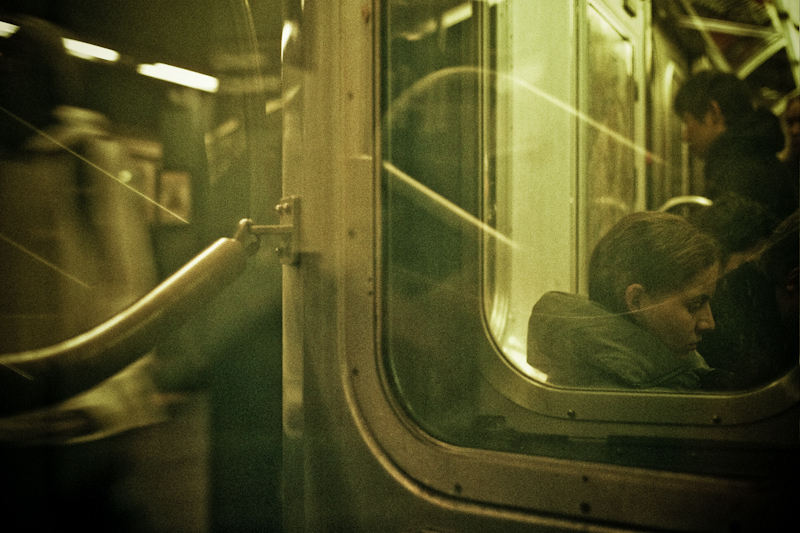 This girl looked peaceful on the train